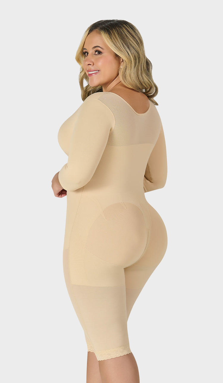 F-0161- Faja larga con cobertura en espalda, brazos y busto