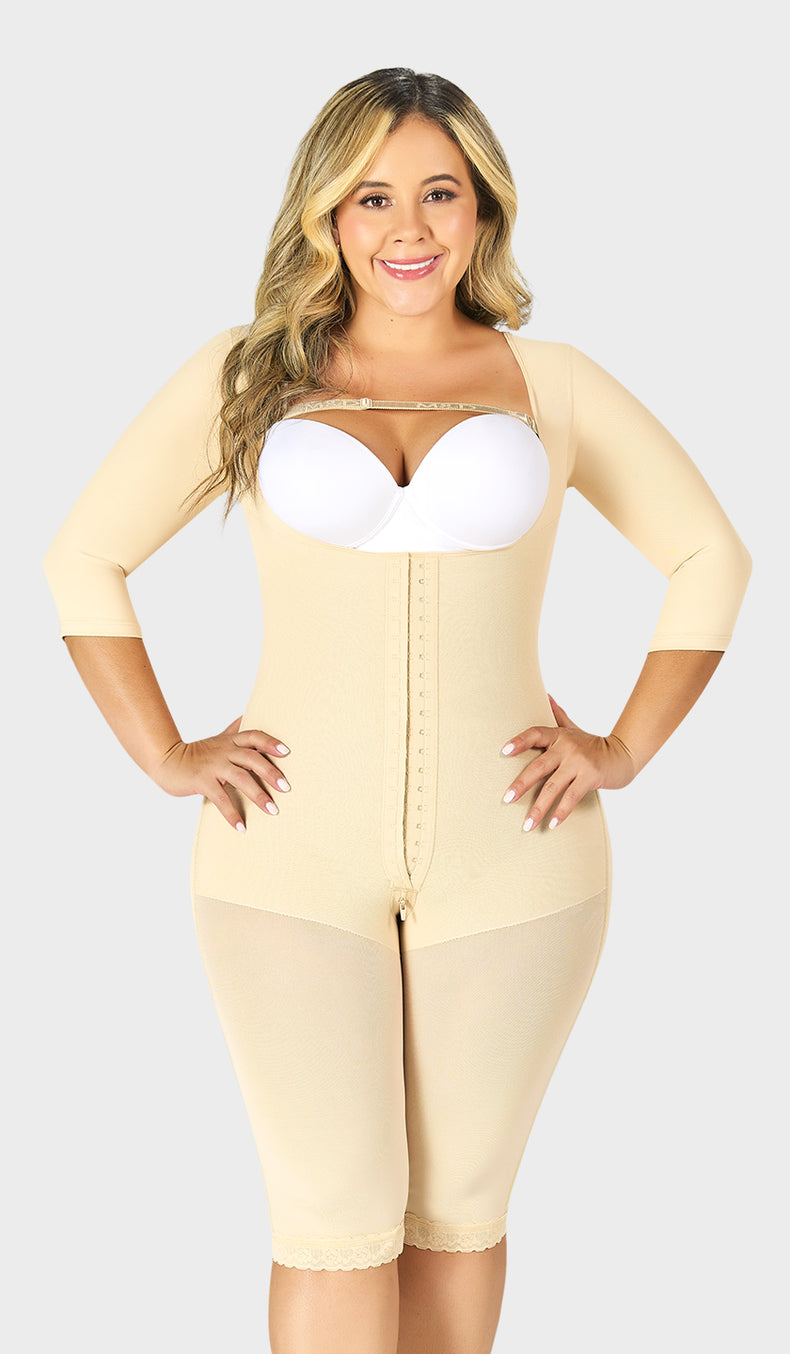 F-0074- Faja larga con cobertura en espalda y brazos