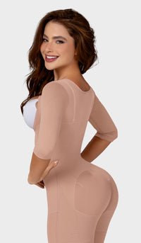 F-0074- Faja larga con cobertura en espalda y brazos