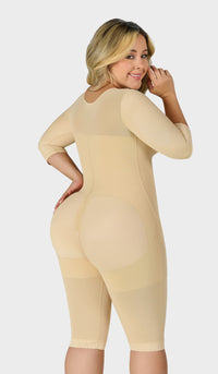 F-01271- Faja larga con brasier y mangas Basic Line