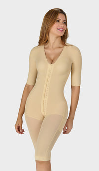 F-01271- Faja larga con brasier y mangas Basic Line