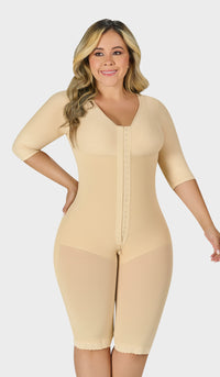 F-01271- Faja larga con brasier y mangas Basic Line