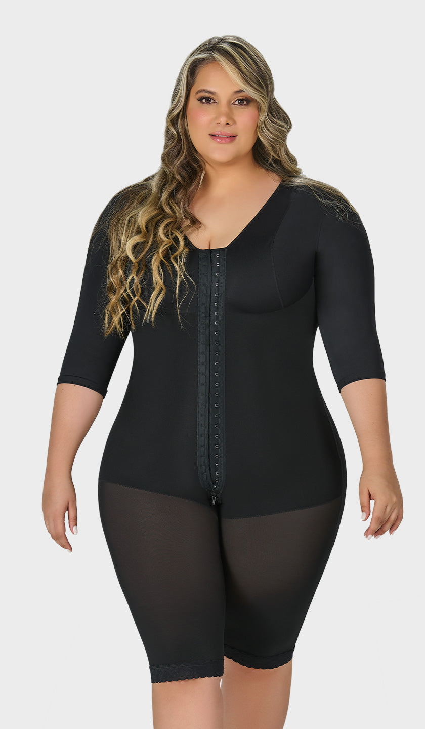 F0161 Faja larga con cobertura en espalda, brazos y busto FAJAS MYD