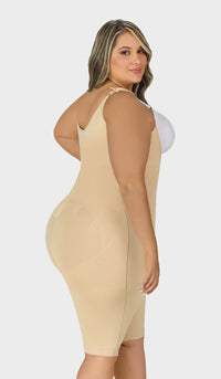 F-0478- Faja larga con refuerzo abdominal de baja compresión