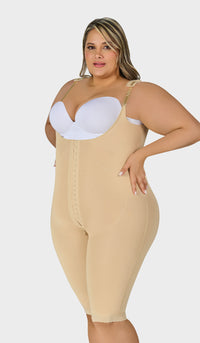 F-0478- Faja larga con refuerzo abdominal de baja compresión