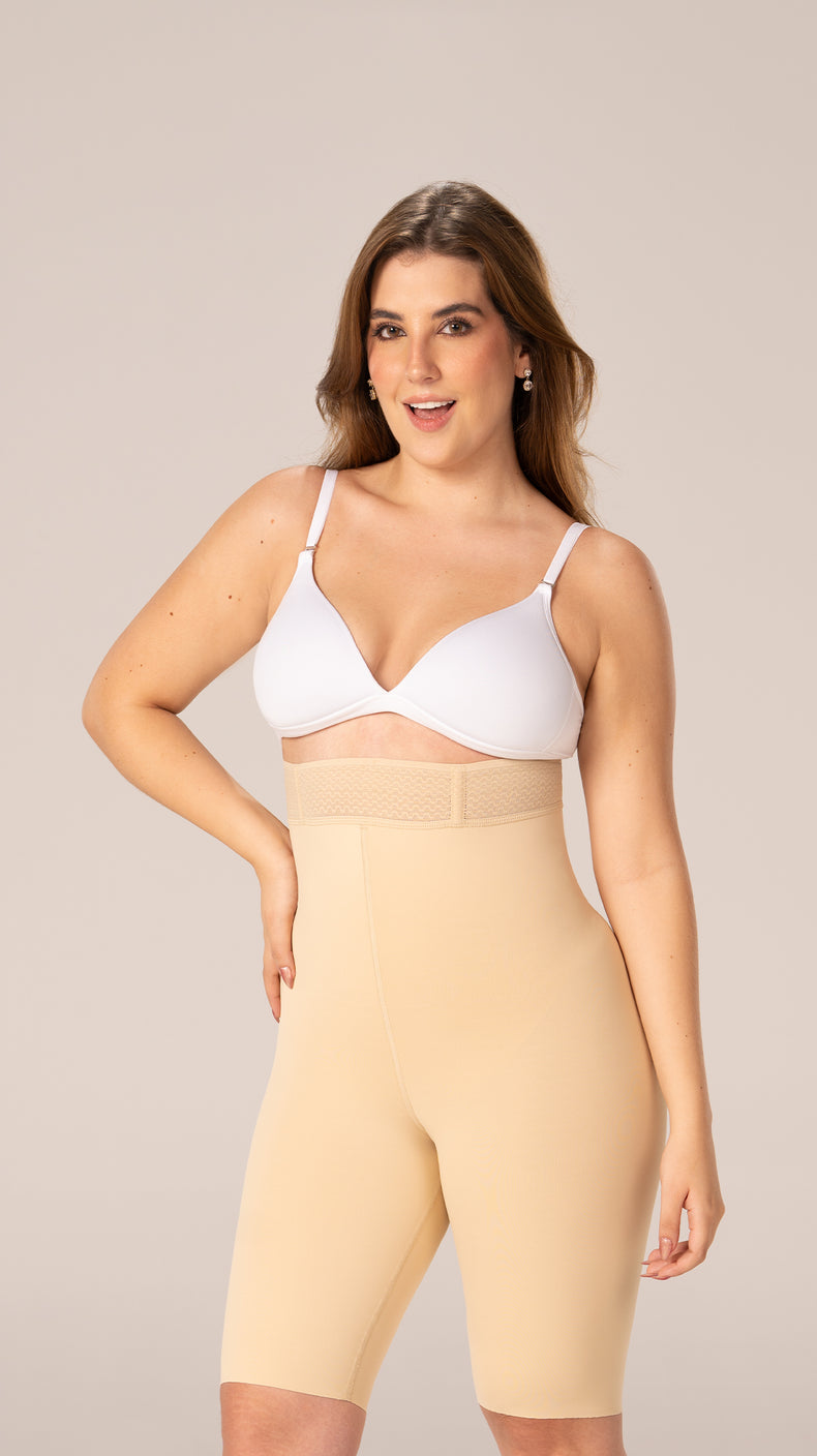 SXA-06313 Short pierna larga, talle alto, glúteos prehormados